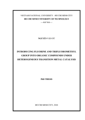 Luận án tiến sĩ kỹ thuật hóa học introducing fluorine and trifluoromethyl group into organic compounds under heterogeneous transition metal catalysis