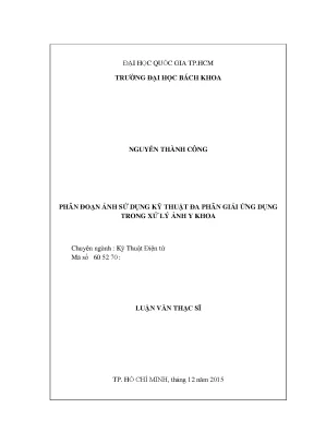 Luận văn thạc sĩ kỹ thuật điện tử phân đoạn ảnh sử dụng kỹ thuật đa phân giải ứng dụng trong xử lý ảnh y khoa