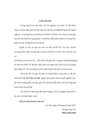Luận văn đặc điểm ngữ âm của thổ ngữ quảng nam qua cứ liệu điều tra ở vùng hội an
