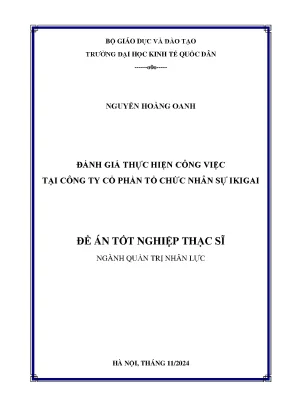 Luận văn thạc sĩ quản trị nhân lực đánh giá thực hiện công việc tại công ty cổ phần tổ chức nhân sự ikigai