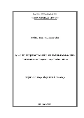 Luận văn quản trị trường thcs tiền an thành phố bắc ninh theo mô hình trường học thông minh