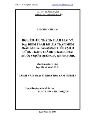 Luận văn nghiên cứu thành phần loài và đặc điểm phân bố của thân mềm chân bụng gastropoda trên cạn ở rừng thạch thành thanh hóa thuộc vườn quốc gia cúc phương