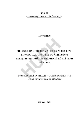 Kiệt sức nghề nghiệp ở nhân viên y tế tại các trạm y tế trên địa bàn thành phố thủ đức năm 2022 và một số yếu tố ảnh hưởng