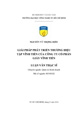Luận văn giải pháp phát triển thương hiệu tập vĩnh tiến của công ty cổ phần giấy vĩnh tiến