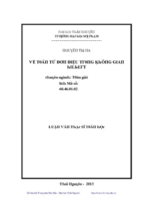 Luận văn về toán tử đơn điệu trong không gian hilbert