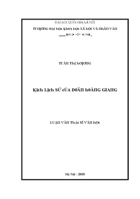 Luận văn kịch lịch sử của doãn hoàng giang