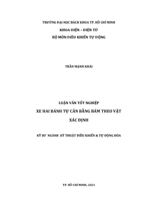 Luận văn tốt nghiệp xe hai bánh tự cân bằng bám theo vật xác định
