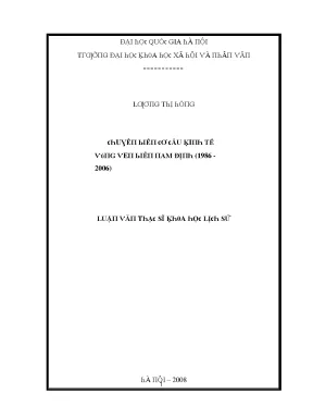 Luận văn chuyển biến cơ cấu kinh tế vùng ven biển nam định 1986 2006