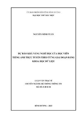 Dự báo khả năng nghỉ học của học viên tiếng anh trực tuyến theo từng giai đoạn bằng khoa học dữ liệu