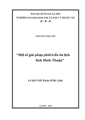 Luận văn một số giải pháp phát triển du lịch tỉnh ninh thuận