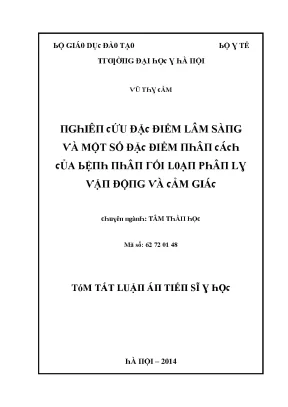 Luận văn nghiên cứu đặc điểm lâm sàng và một số đặc điểm nhân cách của bệnh nhân rối loạn phân ly vận động và cảm giác