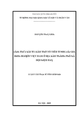 Luận văn cách thức bài trí bàn thờ tổ tiên trong các gia đình người việt nam ở địa bàn thành phố hà nội hiện nay