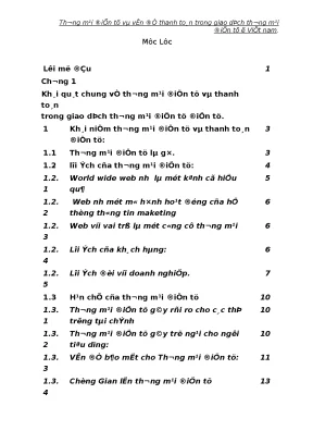 Thương mại điện tử và vấn đề thanh toán trong giao dịch thương mại điện tử ở việt nam