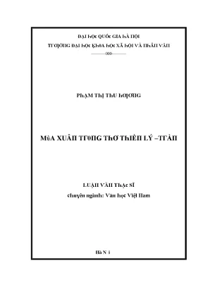 Luận văn mùa xuân trong thơ thiền lý trần