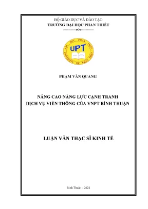 Nâng cao năng lực cạnh tranh dịch vụ viễn thông của vnpt bình thuận