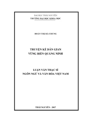 Luận văn truyện kể dân gian vùng biển quảng ninh