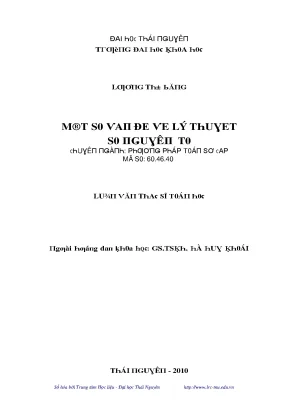 Luận văn một số vấn đề về lý thuyết số nguyên tố