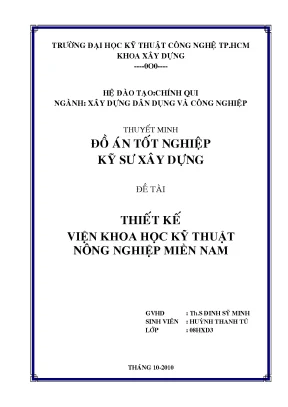 Luận văn thiết kế viện khoa học kỹ thuật nông nghiệp miền nam