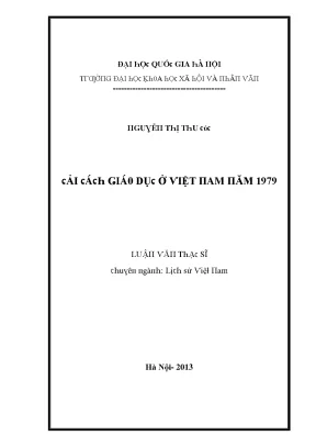 Luận văn cải cách giáo dục ở việt nam năm 1979
