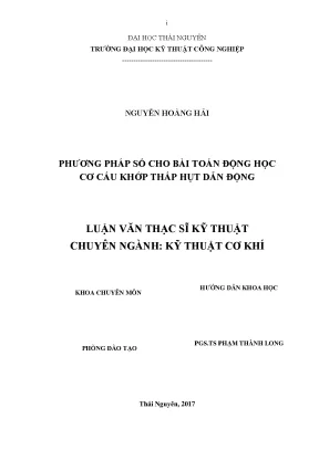 Luận văn phương pháp số cho bài toán động học cơ cấu khớp thấp hụt dẫn động
