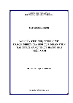 Luận văn nghiên cứu nhận thức về trách nhiệm xã hội của nhân viên tại ngân hàng tmcp hàng hải việt nam