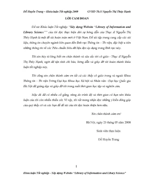 Luận văn thạc sĩ xây dựng website library of information and library science