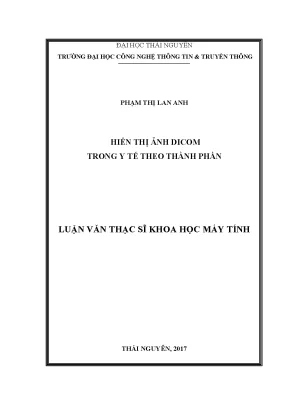 Luận văn hiển thị ảnh dicom trong y tế theo thành phần