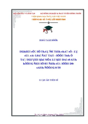 Luận văn nghiên cứu sự thay đổi tính chất cơ lý của các loại đất tàn sườn tích ở tây nguyên khi mưa lũ kéo dài có ảnh hưởng đến sự ổn định của sườn dốc cạnh đường ô tô