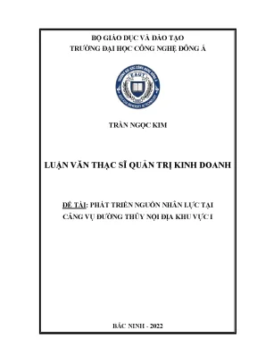 Phát triển nguồn nhân lực tại cảng vụ đường thủy nội địa khu vực i 2