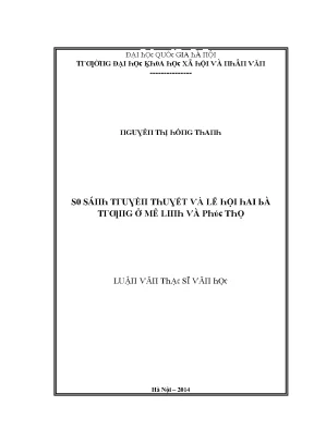 Luận văn so sánh truyền thuyết và lễ hội hai bà trưng ở mê linh và phú thọ