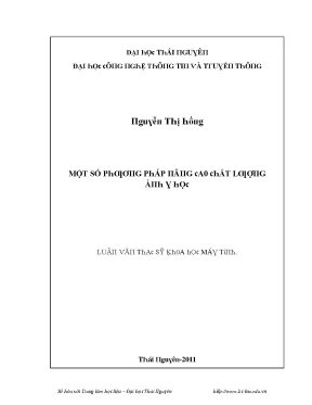 Luận văn một số phương pháp nâng cao chất lượng ảnh y học