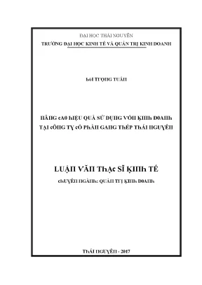 Luận văn nâng cao hiệu quả sử dụng vốn kinh doanh tại công ty cổ phần gang thép thái nguyên