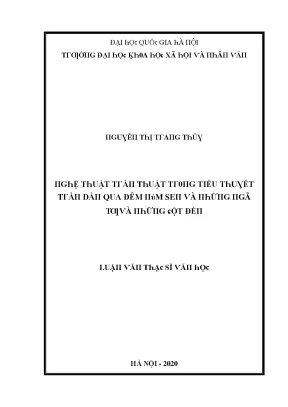 Luận văn nghệ thuật trần thuật trong tiểu thuyết trần dần qua đêm núm sen và những ngã tư và những cột đèn