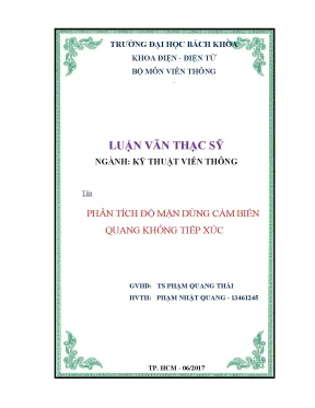 Luận văn thạc sĩ kỹ thuật viễn thông phân tích độ mặn dùng cảm biến quang không tiếp xúc