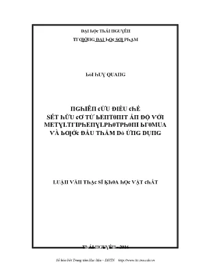 Luận văn nghiên cứu điều chế sét hữu cơ từ bentonit ấn độ với metyltriphenylphotphoni brommua và bước đầu thăm dò ứng dụng