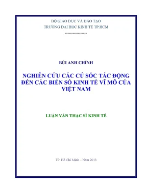 Luận văn nghiên cứu các cú sốc tác động đến các biến số kinh tế vĩ mô của việt nam luận văn thạc sĩ