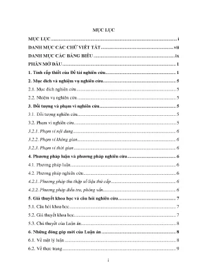 Luận án tiến sĩ kinh tế hoàn thiện cơ chế chính sách quản lý đối với doanh nghiệp nhỏ và vừa ở việt nam