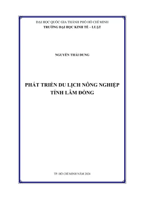 Luận án tiến sĩ kinh tế phát triển du lịch nông nghiệp tỉnh lâm đồng