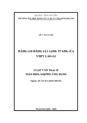Luận văn nâng cao năng lực cạnh tranh của vnpt lào cai