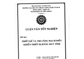 Luận văn thiết kế và thi công mạch điều khiển thiết bị bằng máy tính