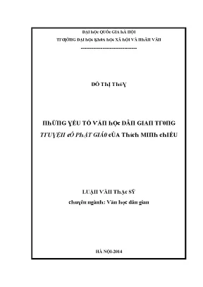 Luận văn những yếu tố văn học dân gian trong truyện cổ phật giáo của thích minh chiếu 1