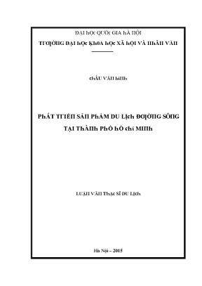 Luận văn phát triển sản phẩm du lịch đường sông tại thành phố hồ chí minh