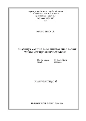Luận văn thạc sĩ kỹ thuật điện tử nhận diện vật thể bằng phương pháp bag of words kết hợp sliding window