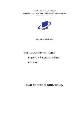 Luận văn hội nhập tiêu thu năng lượng và tăng trưởng kinh tế