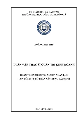 Hoàn thiện quản trị nguồn nhân lực của công ty cổ phần xây dựng bắc ninh 2