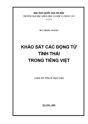 Luận án tiến sĩ khảo sát các động từ tình thái trong tiếng việt luận án ts lý luận ngôn ngữ 5 04 08