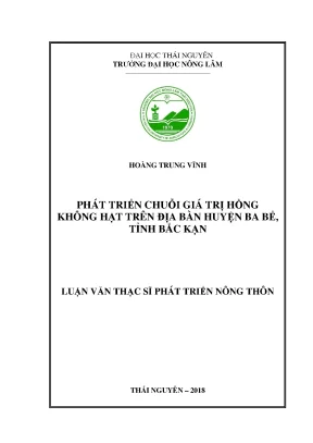 Luận văn phát triển chuỗi giá trị hồng không hạt trên địa bàn huyện ba bể tỉnh bắc kạn
