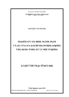 Luận văn nghiên cứu xác định thành phần và cấu trúc của bùn đỏ nhằm định hướng ứng dụng trong xử lý môi trường