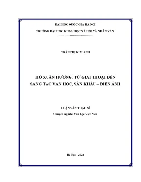 Luận văn hồ xuân hương từ giai thoại đến sáng tác văn học sân khấu điện ảnh