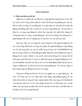 Luận văn thạc sĩ tìm hiểu công tác phát triển khai thác và chia sẻ nguồn tài nguyên số tại trung tâm thông tin thư viện đại học giao thông vận tải